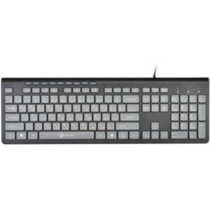 Клавиатура проводная Oklick480M черный/серый USB slim Multimedia - купить недорого в Луганске в интернет-магазине КЛИК