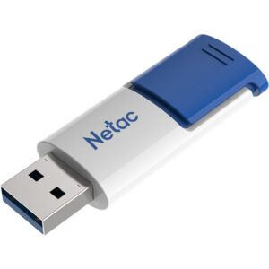 Флеш Диск Netac U182 Blue 64Gb  USB3.0, сдвижной корпус, пластиковая бело-синяя - купить недорого в Луганске в интернет-магазине КЛИК