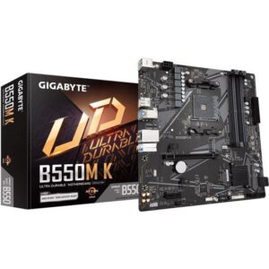 Материнская плата GIGABYTE B550M K, AM4, AMD B550, 4xDDR4, 4xSATA, 2xM.2, 1xPCI-E 4.0 x16 - купить недорого в Луганске в интернет-магазине КЛИК