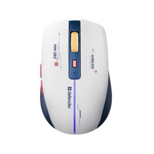 Мышь беспроводная Defender Dila MM-282 белый/синий, 1800 dpi, радиоканал, USB, кнопки - 6 - купить недорого в Луганске в интернет-магазине КЛИК