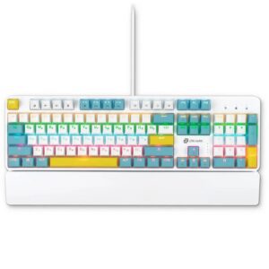 Клавиатура Оклик K951X механическая белый USB Multimedia LED (подставка для запястий) - купить недорого в Луганске в интернет-магазине КЛИК