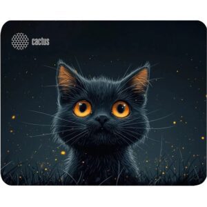 Коврик для мыши Cactus Black Cat 250x200x3мм (CS-MP-D09S) - купить недорого в Луганске в интернет-магазине КЛИК